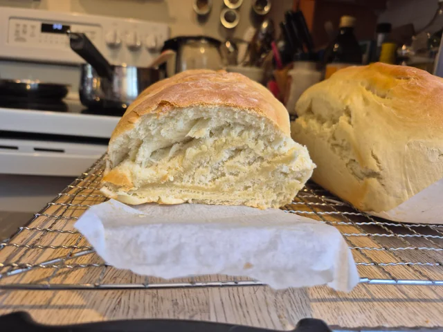 Massa de pão pesada e compacta